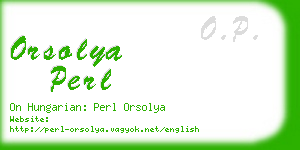 orsolya perl business card